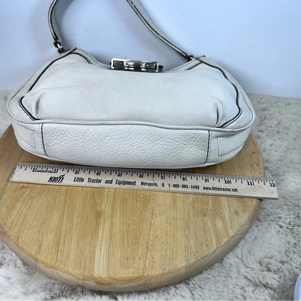 Michael Kors White Shoulder Bag with‎ Silver Hardware